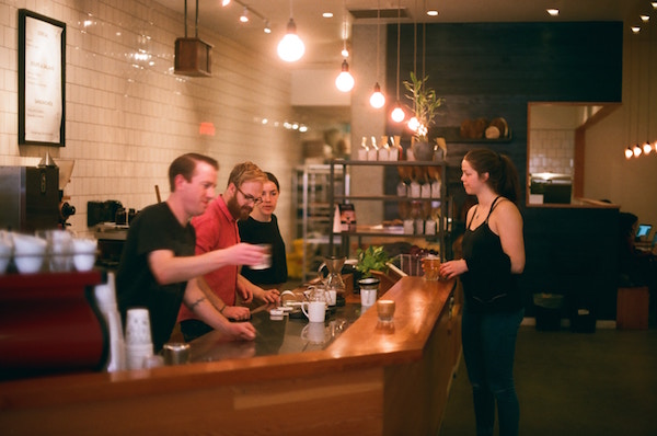 customers in a coffee shop